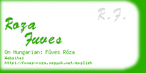 roza fuves business card