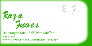 roza fuves business card